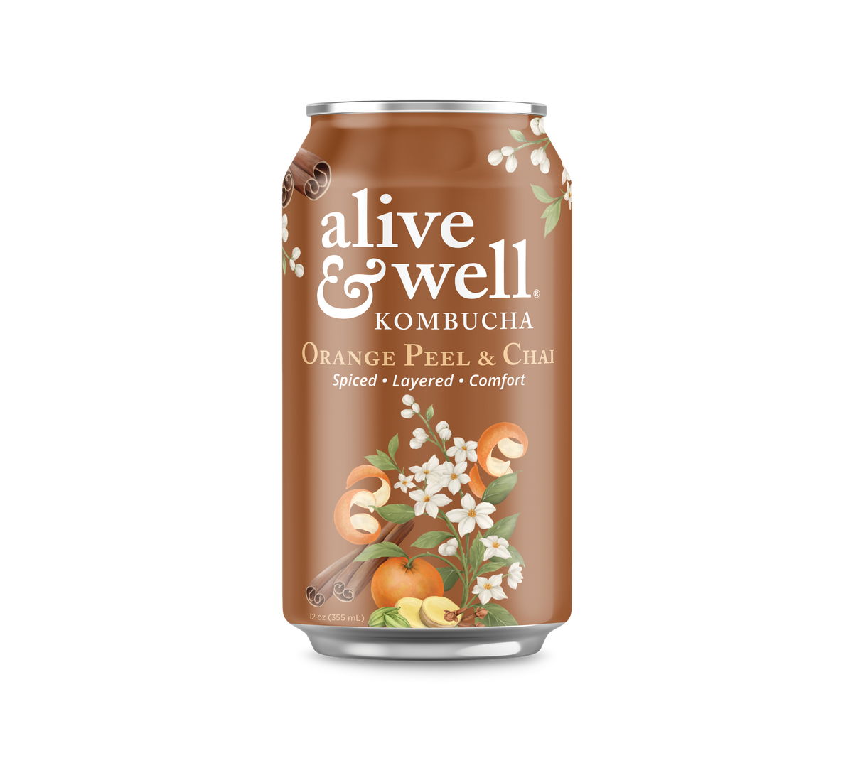 Orange Peel & Chai Seasonal - Alive & Well Kombucha