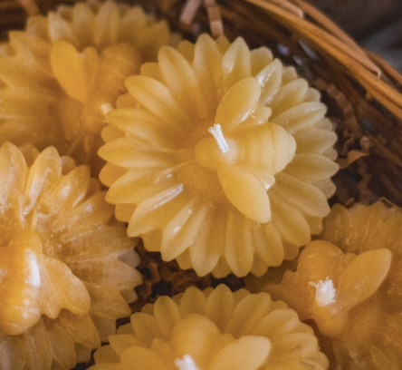Bee & Flower Beeswax Candle