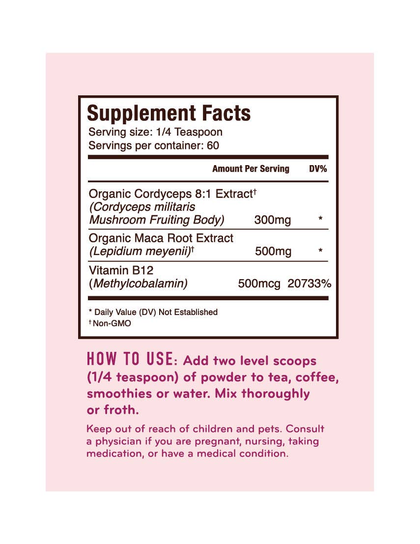 Vitality Mushroom + Functional Powder for Energy